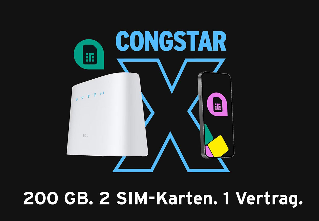 Congstar X: 200 GB Telekom-LTE für mobiles und stationäres Surfen